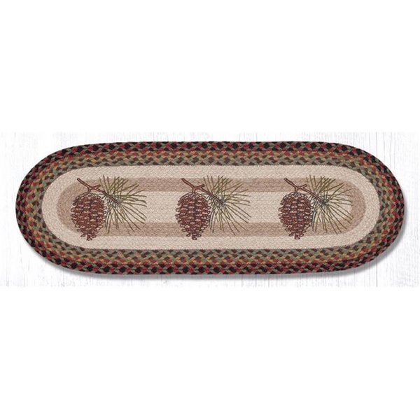 H2H 13 x 36 in. Pinecone Oval Table Runner H22203676